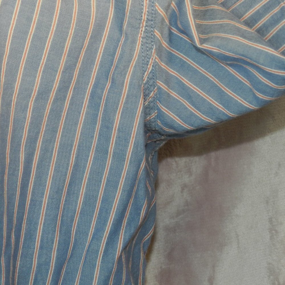 Lauren Ralph Lauren Womens Blue Pink Stripped Button Down Collar Shirt Size 1X - Picture 4 of 6